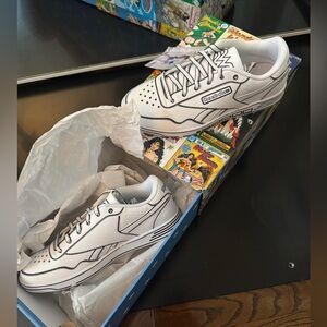 Reebok Classic White and Black Sneakers